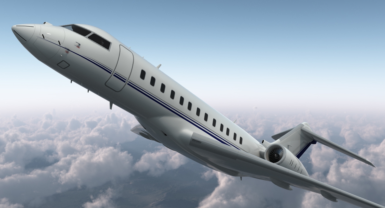 Global 6000 Jet Rigged 3D