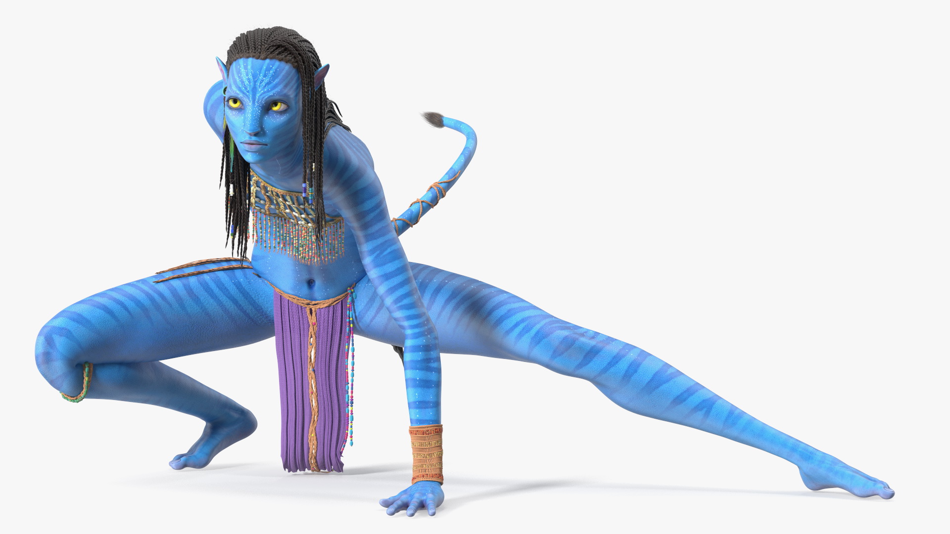 Neytiri Avatar in Battle Pose 3D model