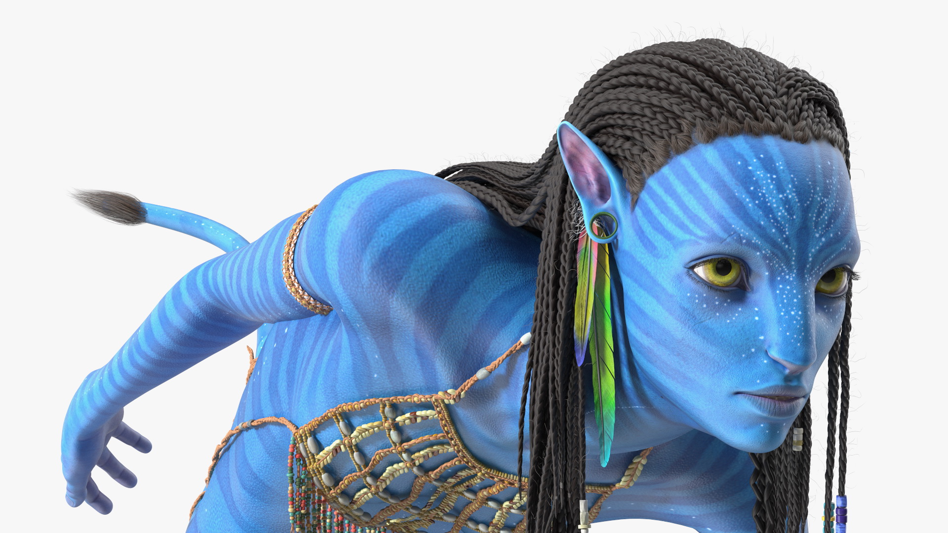 Neytiri Avatar in Battle Pose 3D model