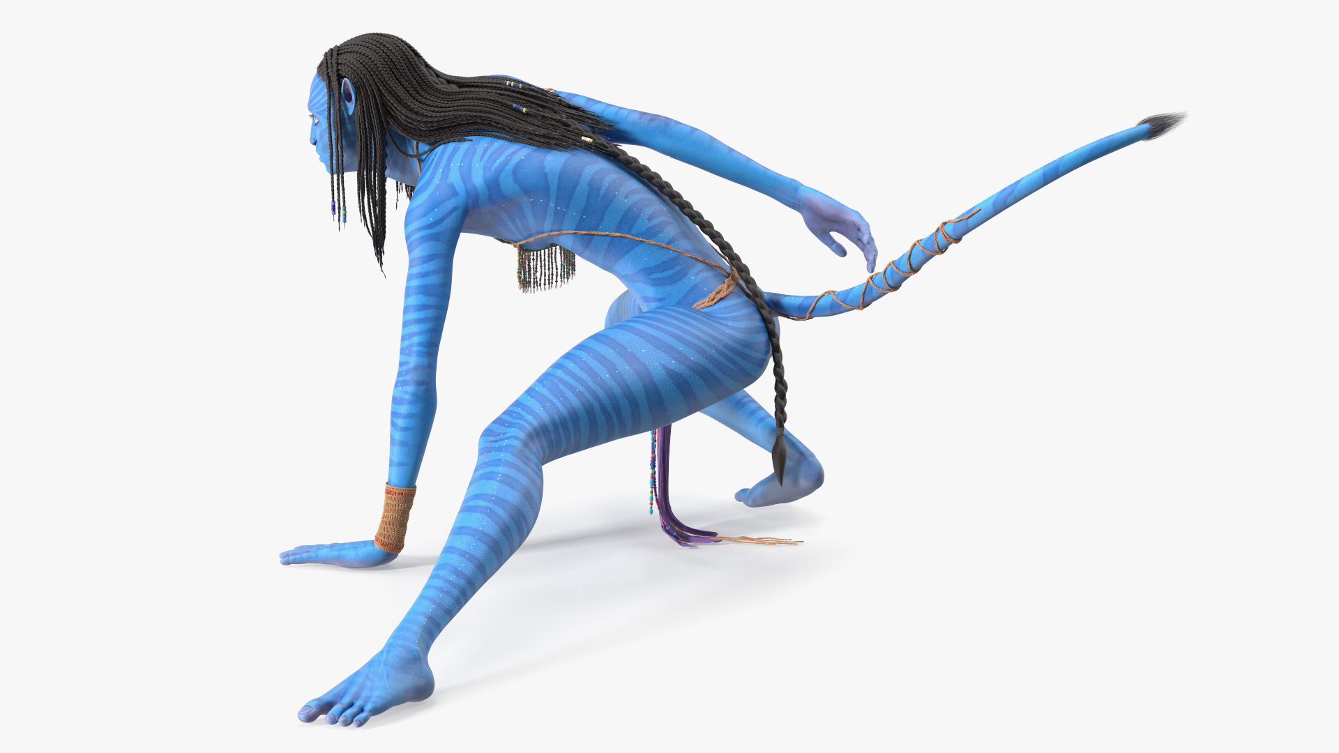 Neytiri Avatar in Battle Pose 3D model