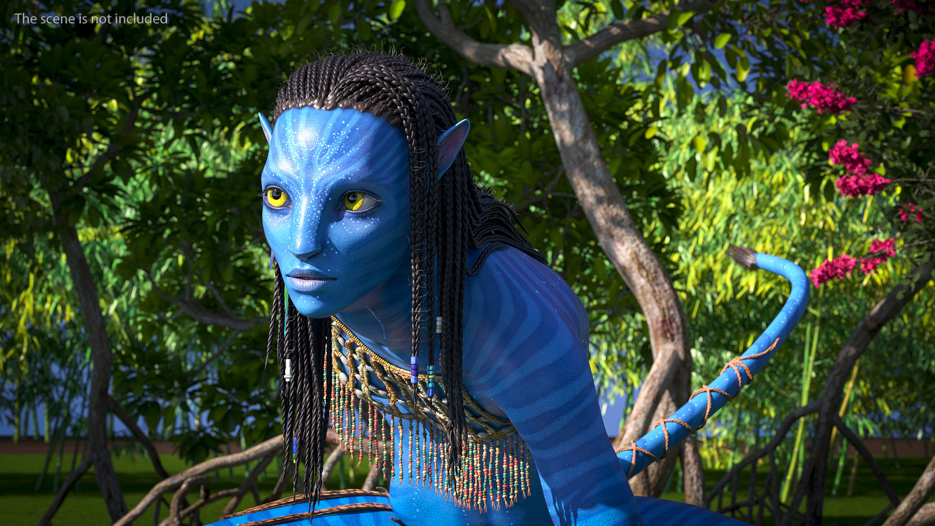 Neytiri Avatar in Battle Pose 3D model