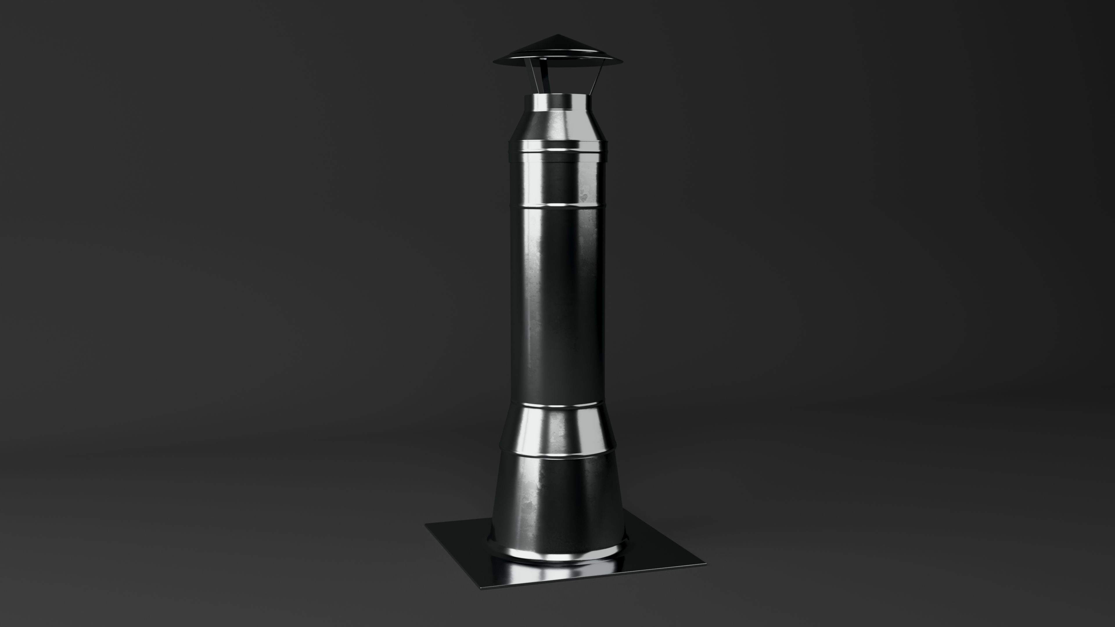 Stove Chimney Stainless Steel 3D model