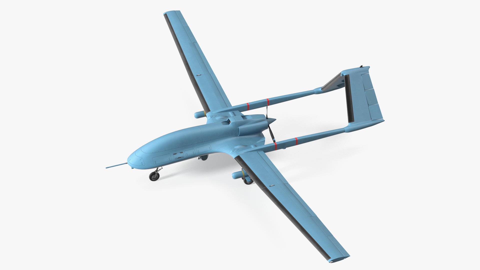 3D Armed Combat Drone Blue model