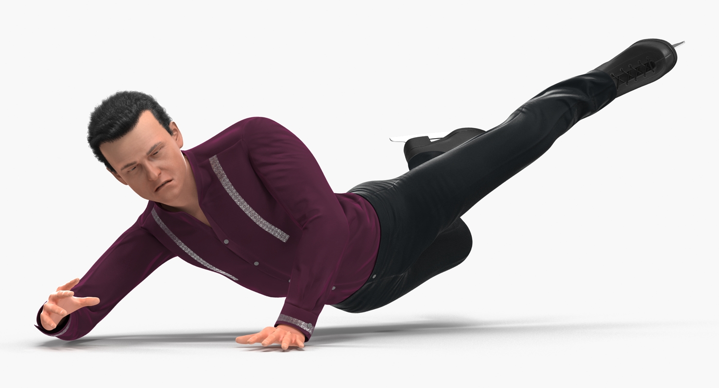 3D model Male Figure Skater Pose 3