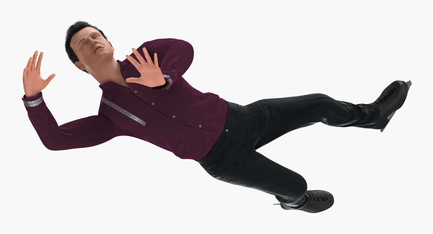 3D model Male Figure Skater Pose 3