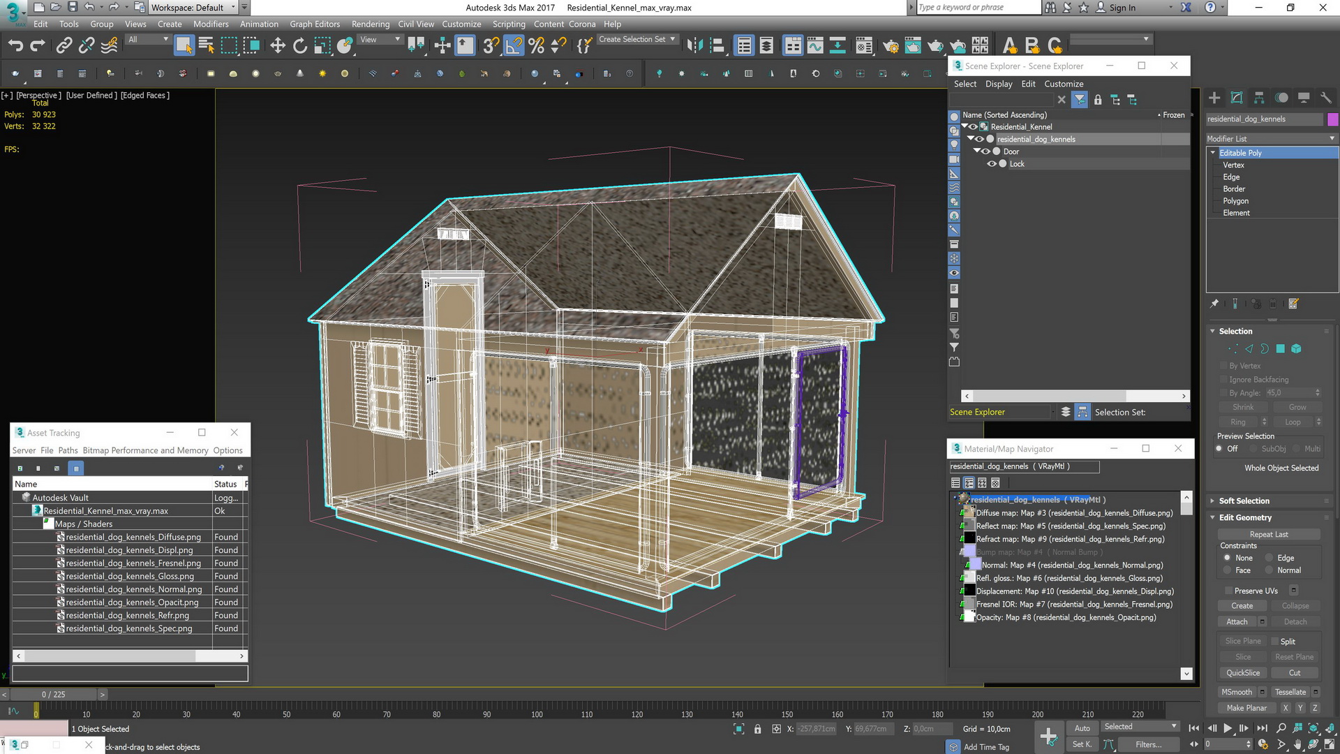 3D Residential Kennel model