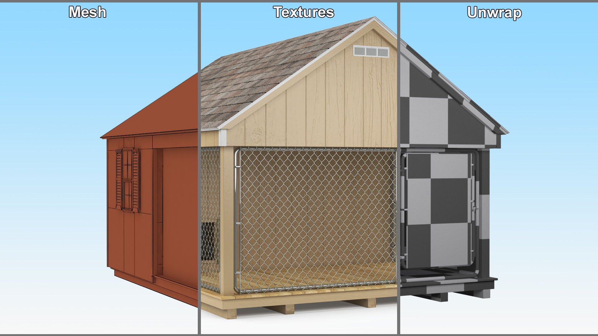 3D Residential Kennel model