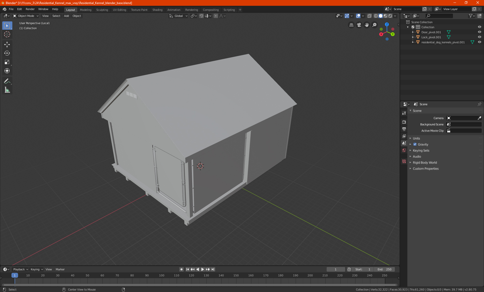 3D Residential Kennel model