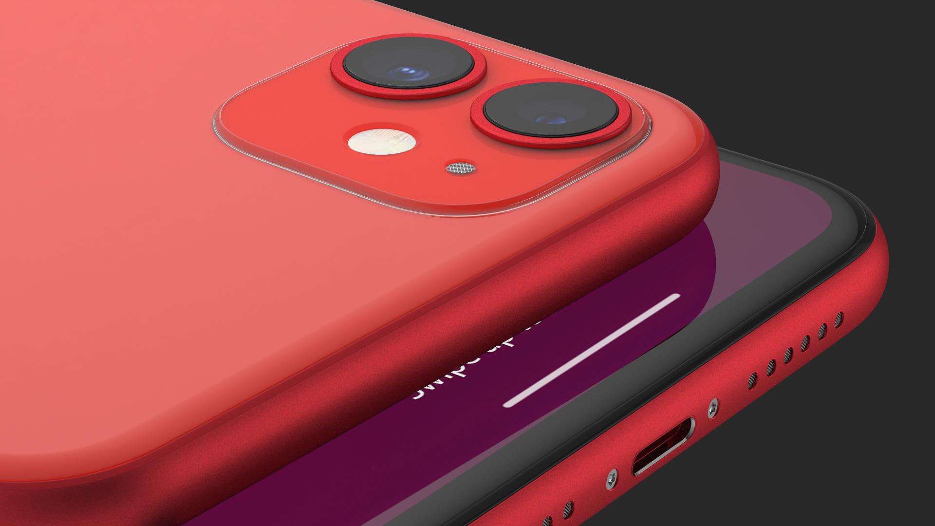 3D iPhone 11 Red model