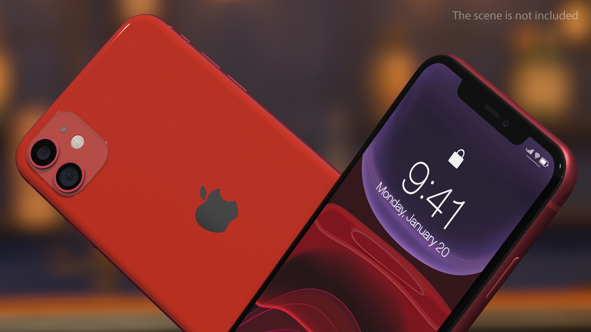 3D iPhone 11 Red model