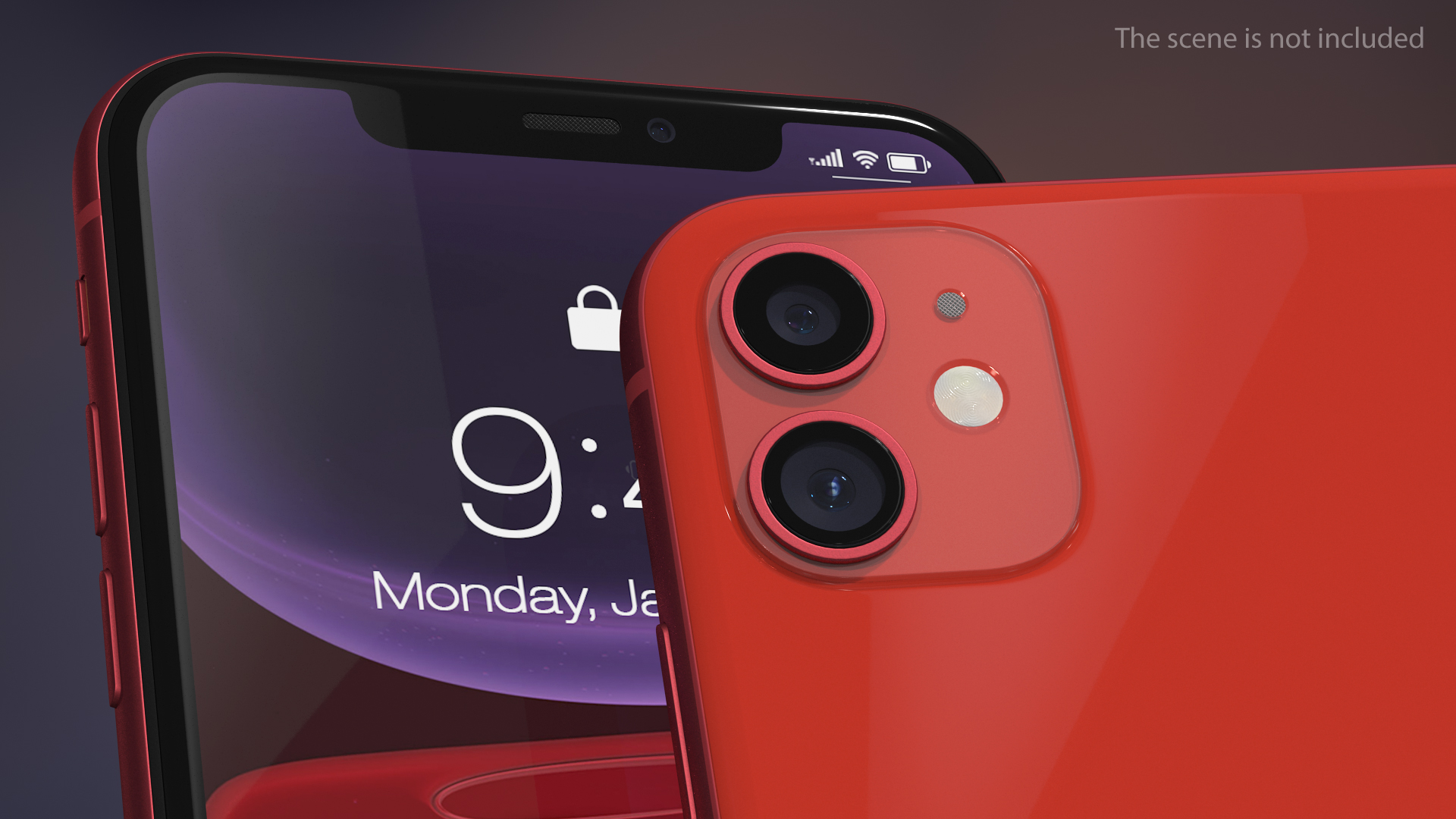 3D iPhone 11 Red model