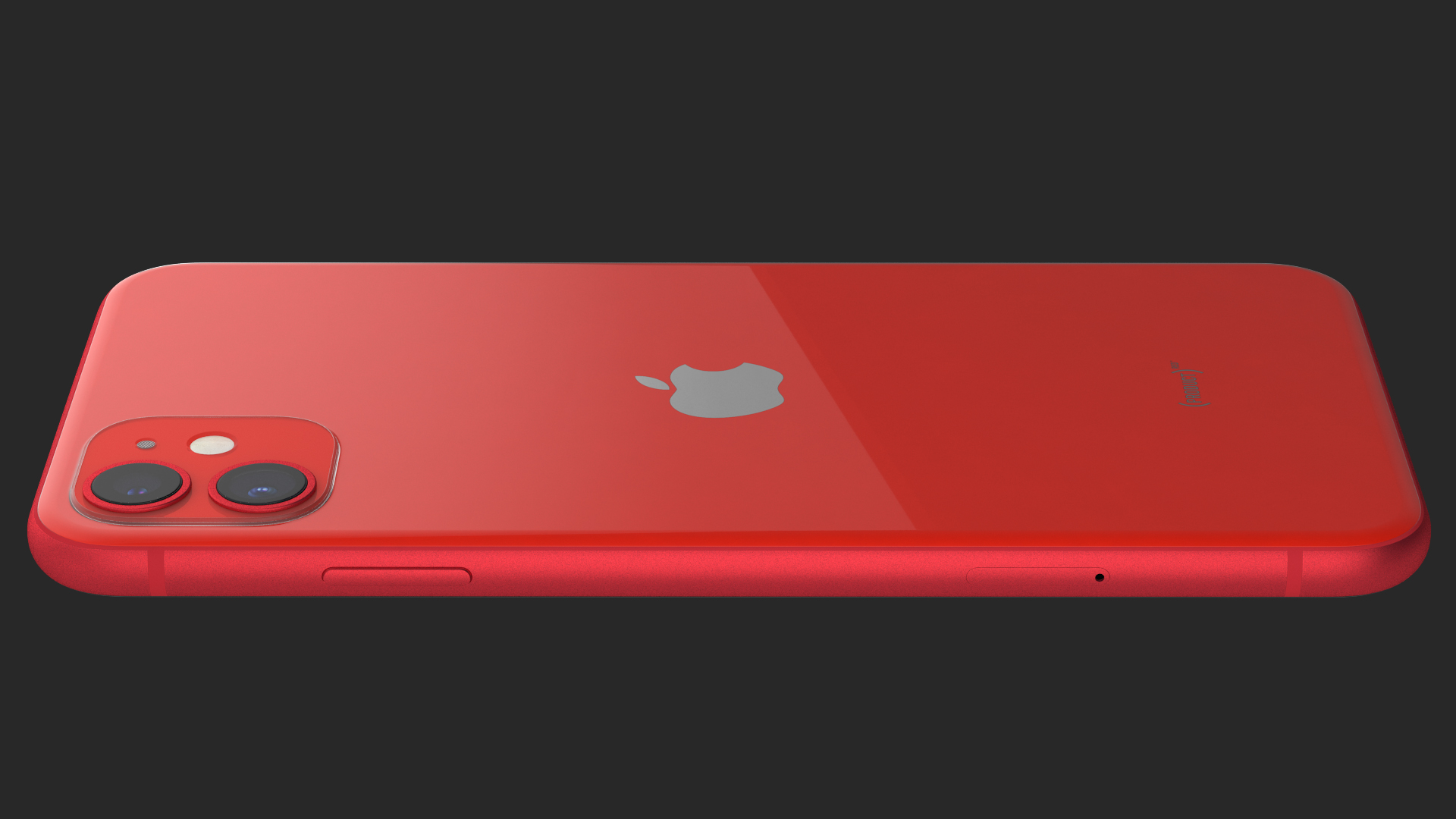 3D iPhone 11 Red model