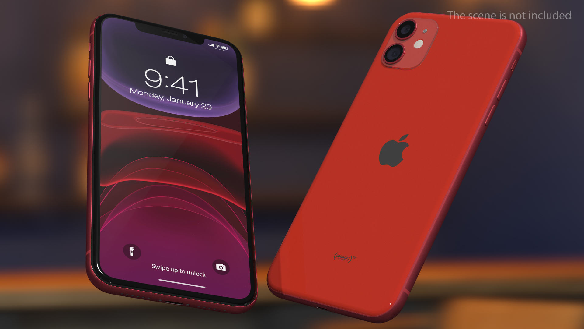 3D iPhone 11 Red model