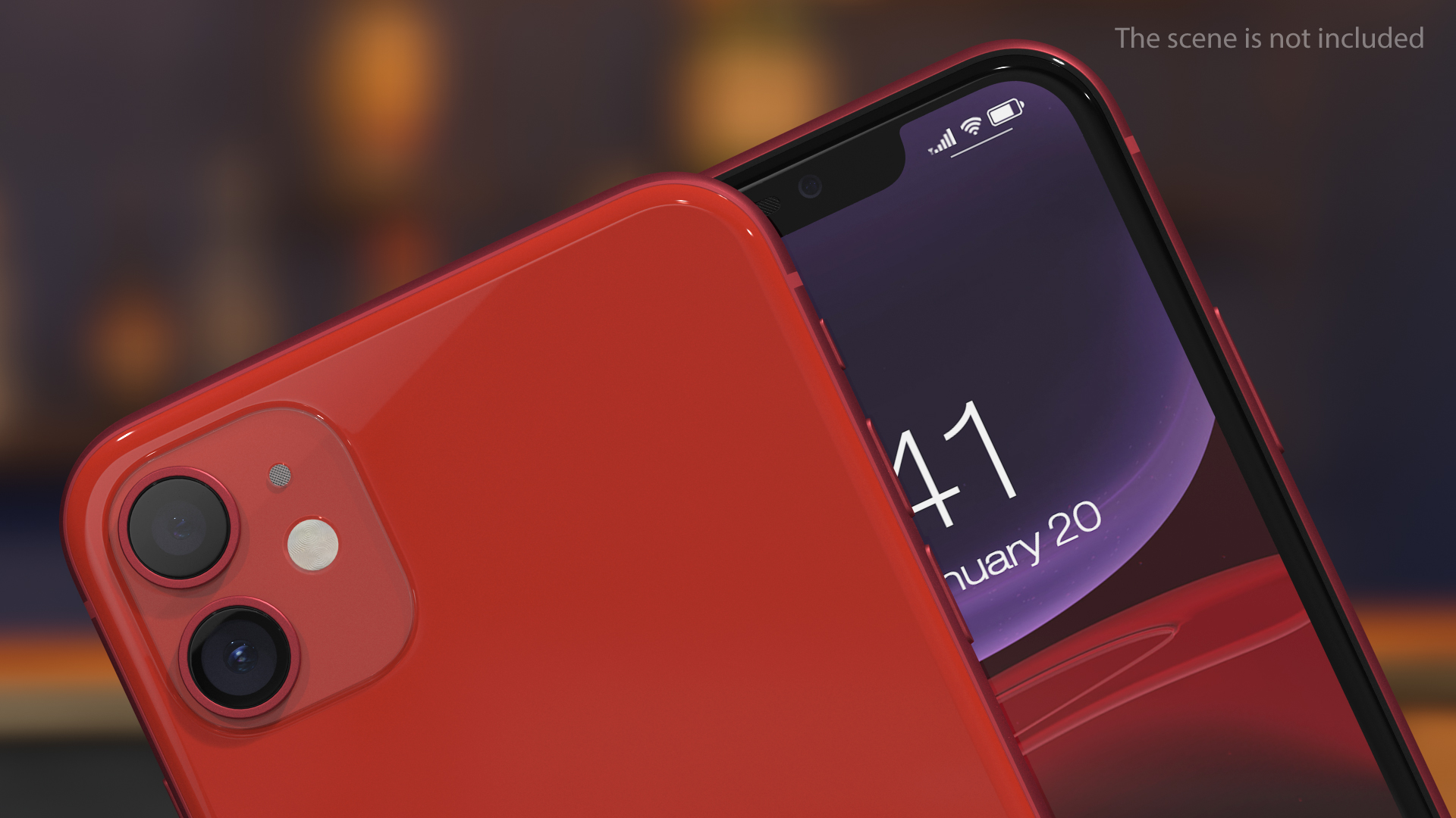 3D iPhone 11 Red model