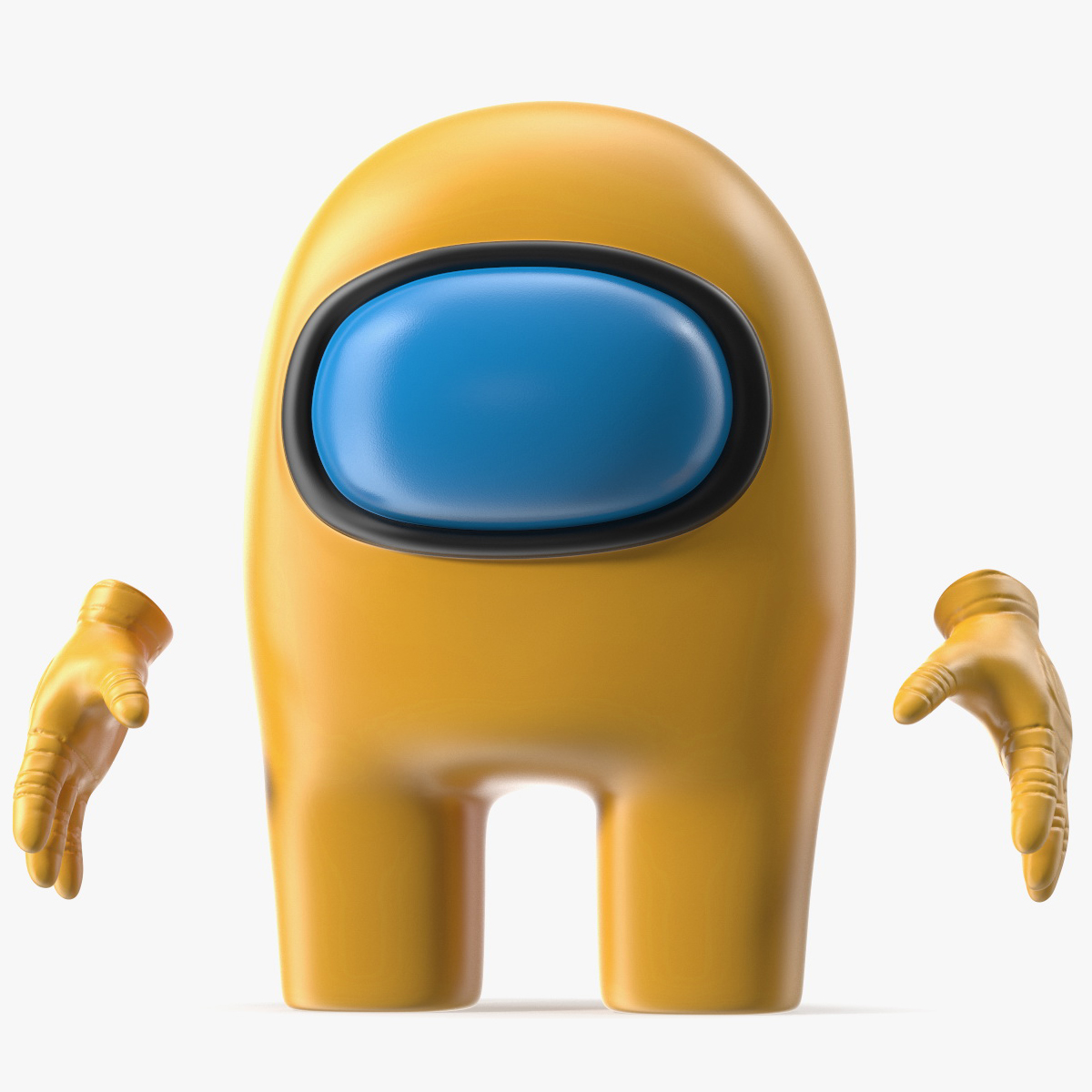 3D Among Us Yellow Character Rigged for Cinema 4D