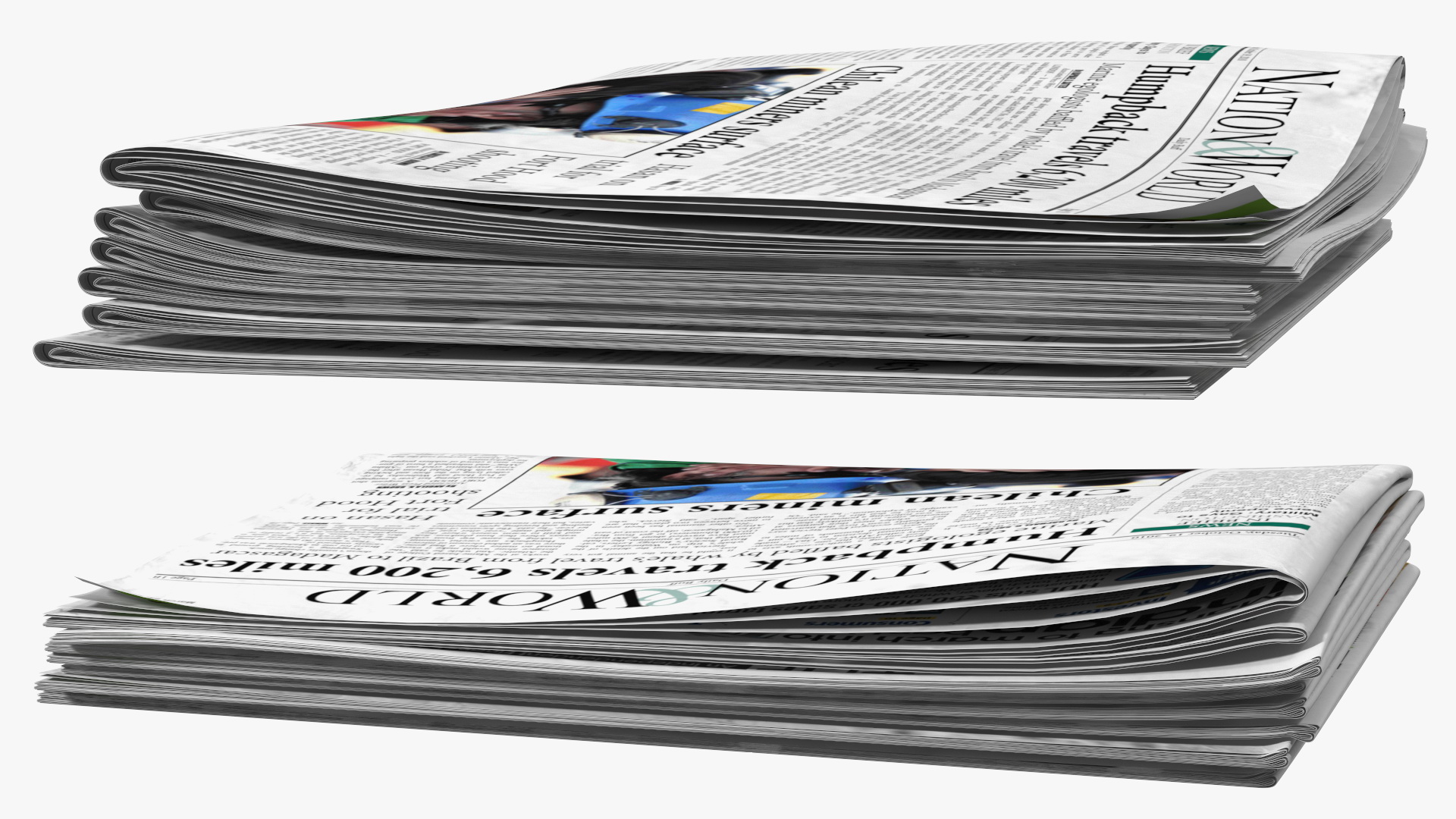 3D model Newspaper Stack