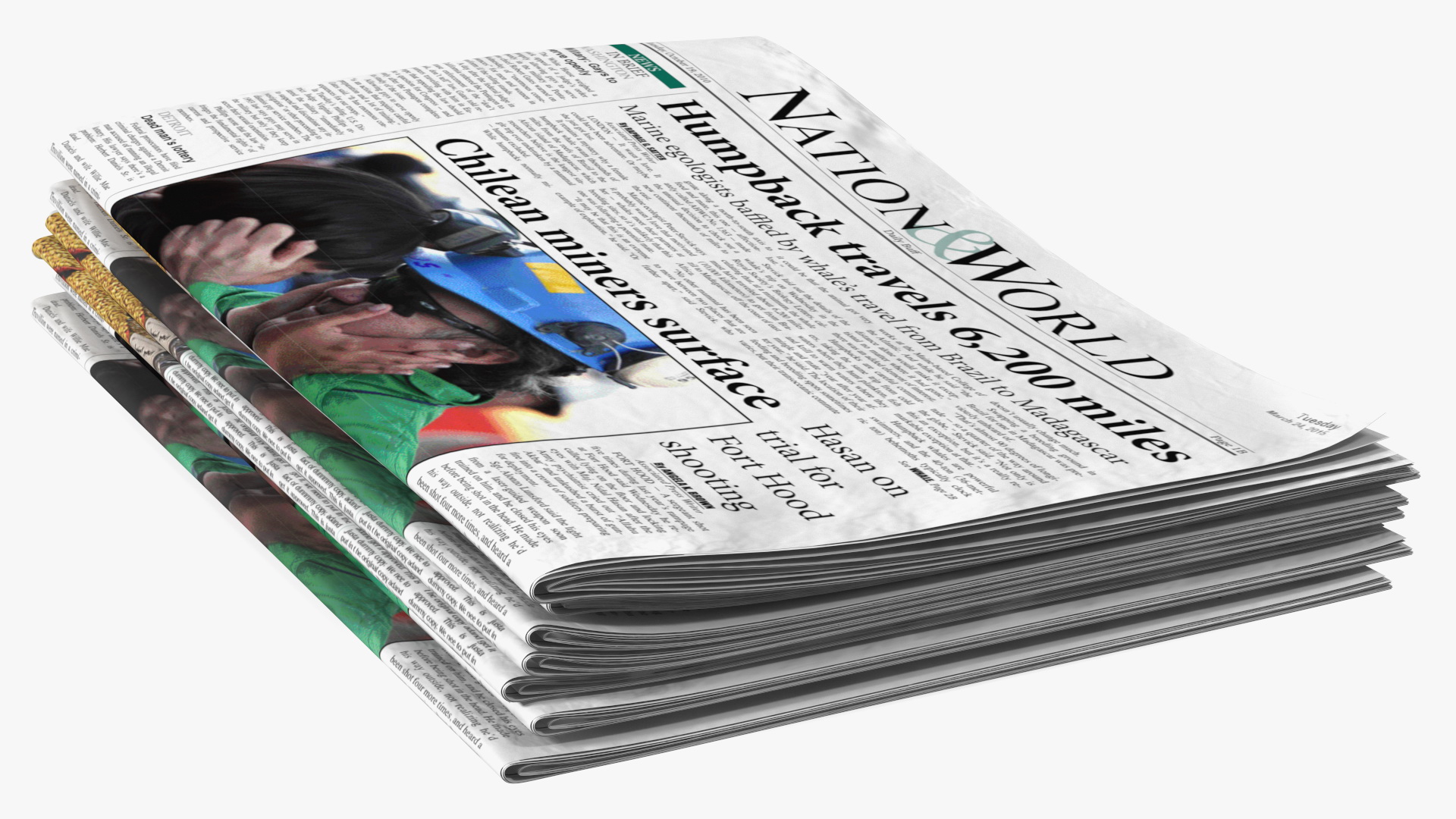 3D model Newspaper Stack