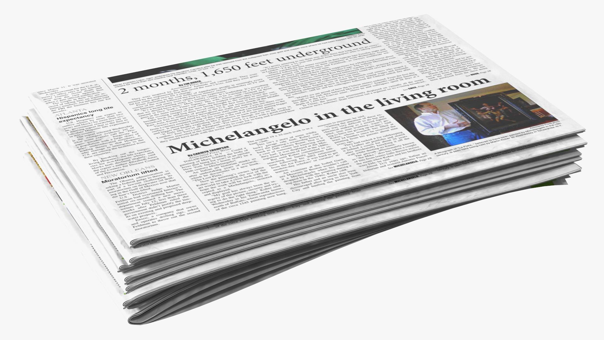 3D model Newspaper Stack