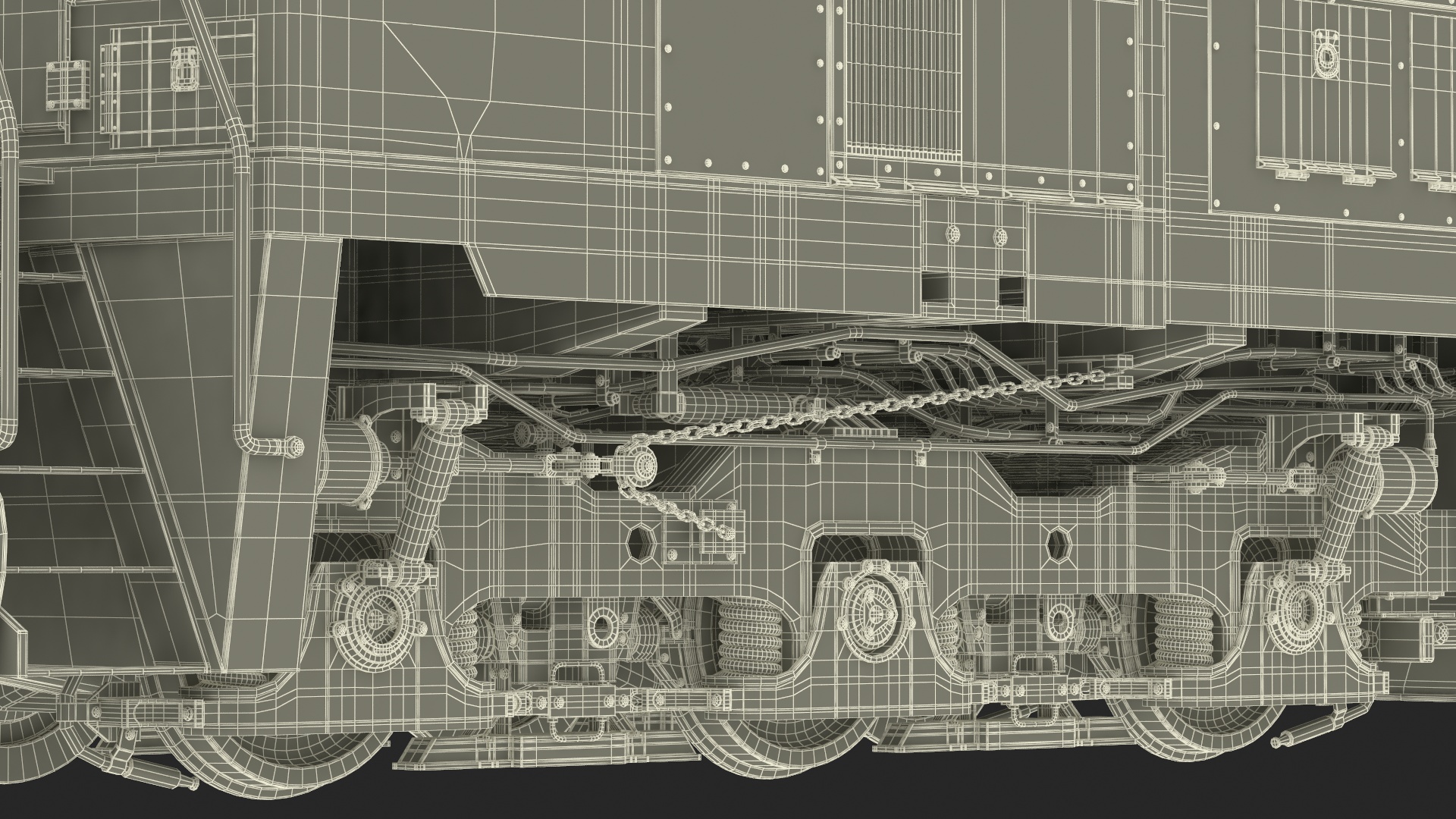 Train Loaded with Steel Rolls 3D model