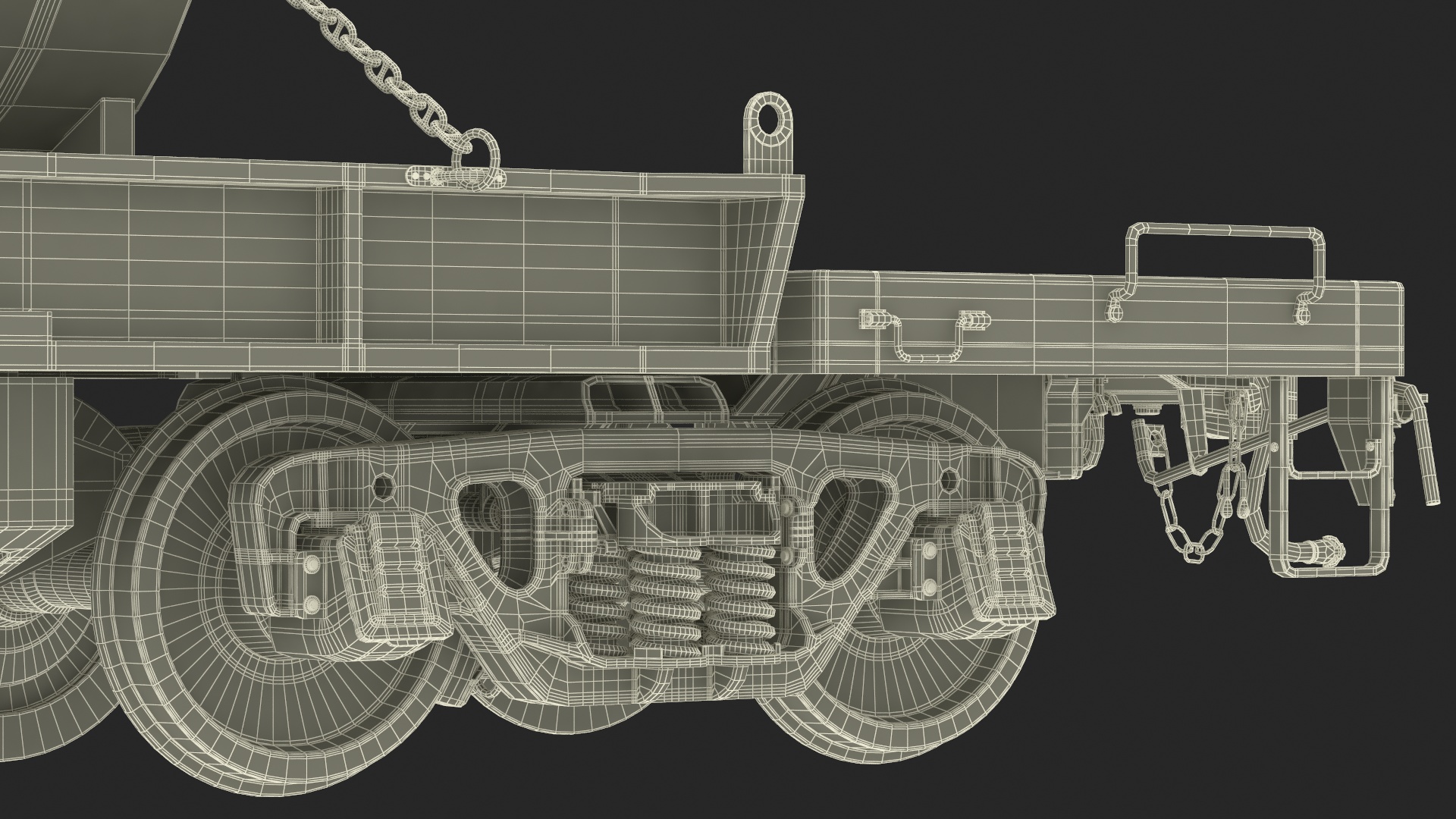 Train Loaded with Steel Rolls 3D model