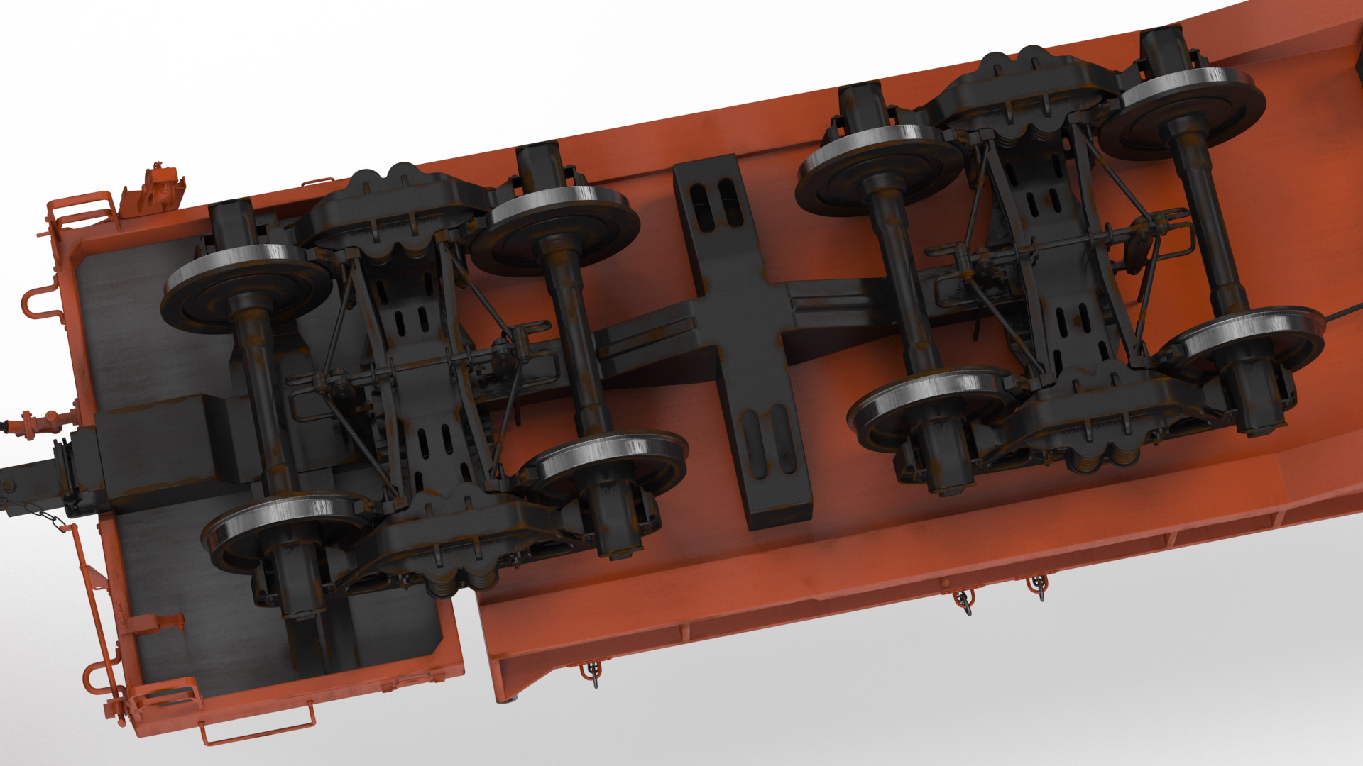 Train Loaded with Steel Rolls 3D model