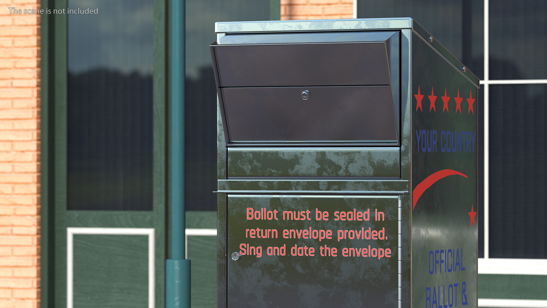 Primary Election Ballot Drop Box 3D