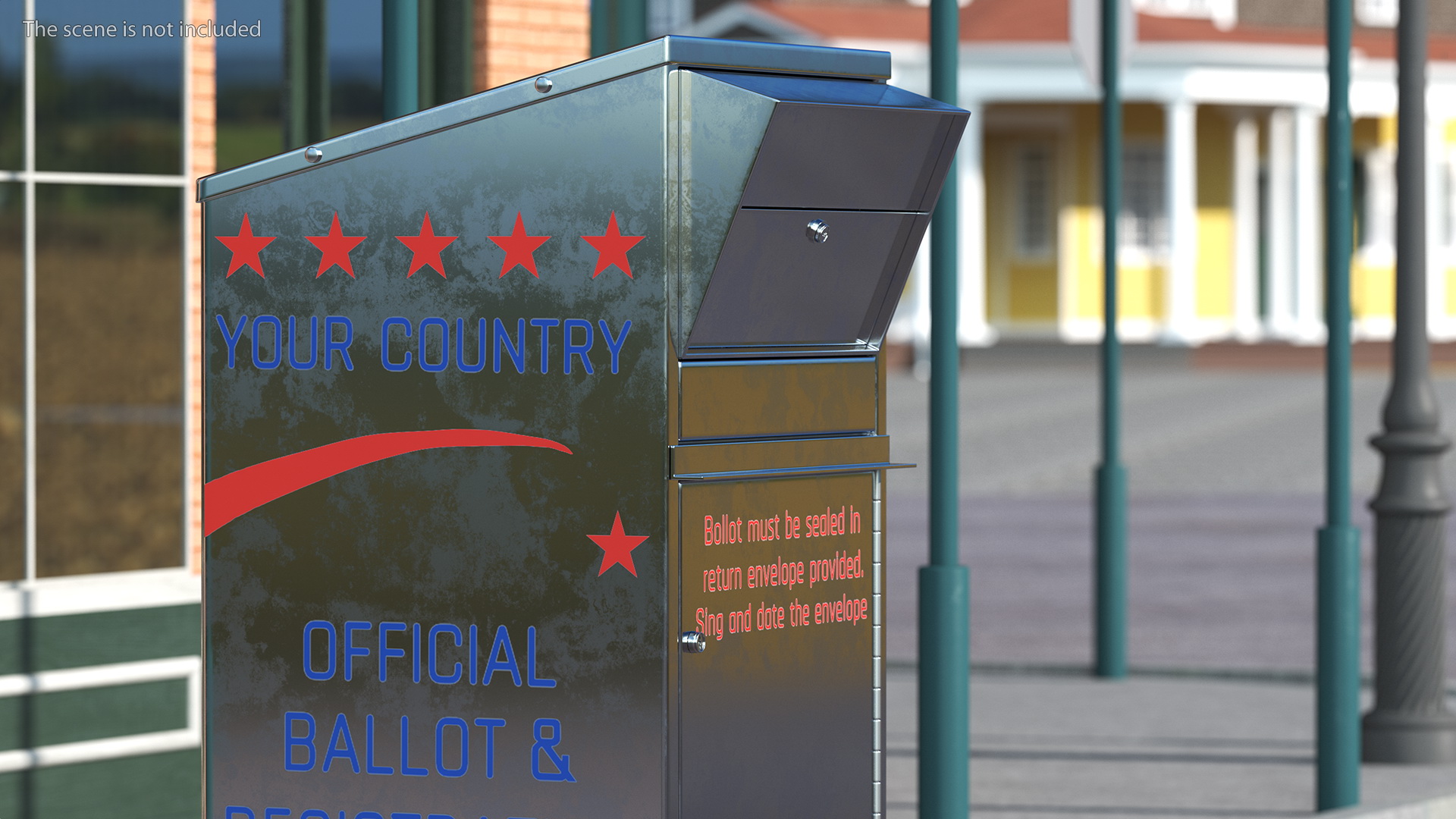 Primary Election Ballot Drop Box 3D