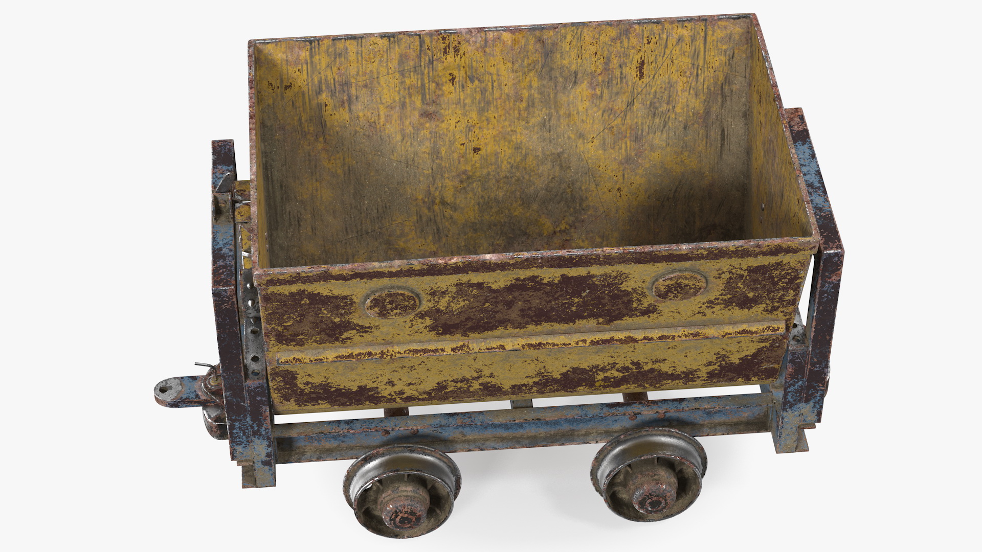 3D Mining Cart Rusted model