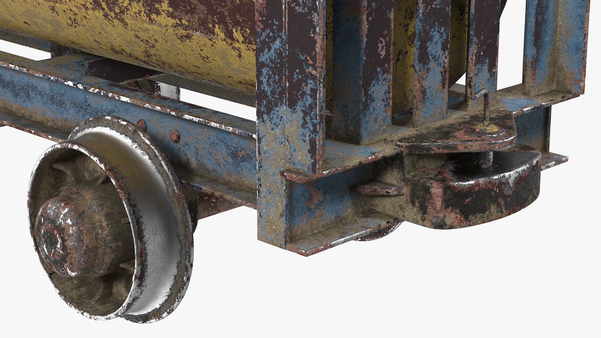 3D Mining Cart Rusted model