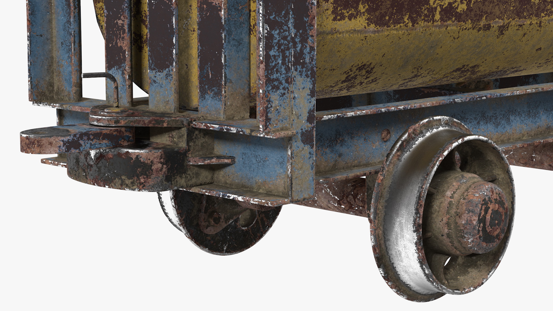 3D Mining Cart Rusted model