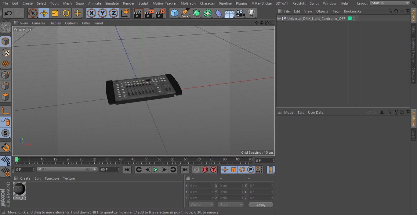 Universal DMX Light Controller OFF 3D model