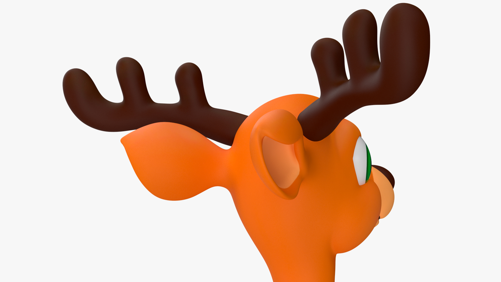 3D Cartoon Reindeer Rigged model