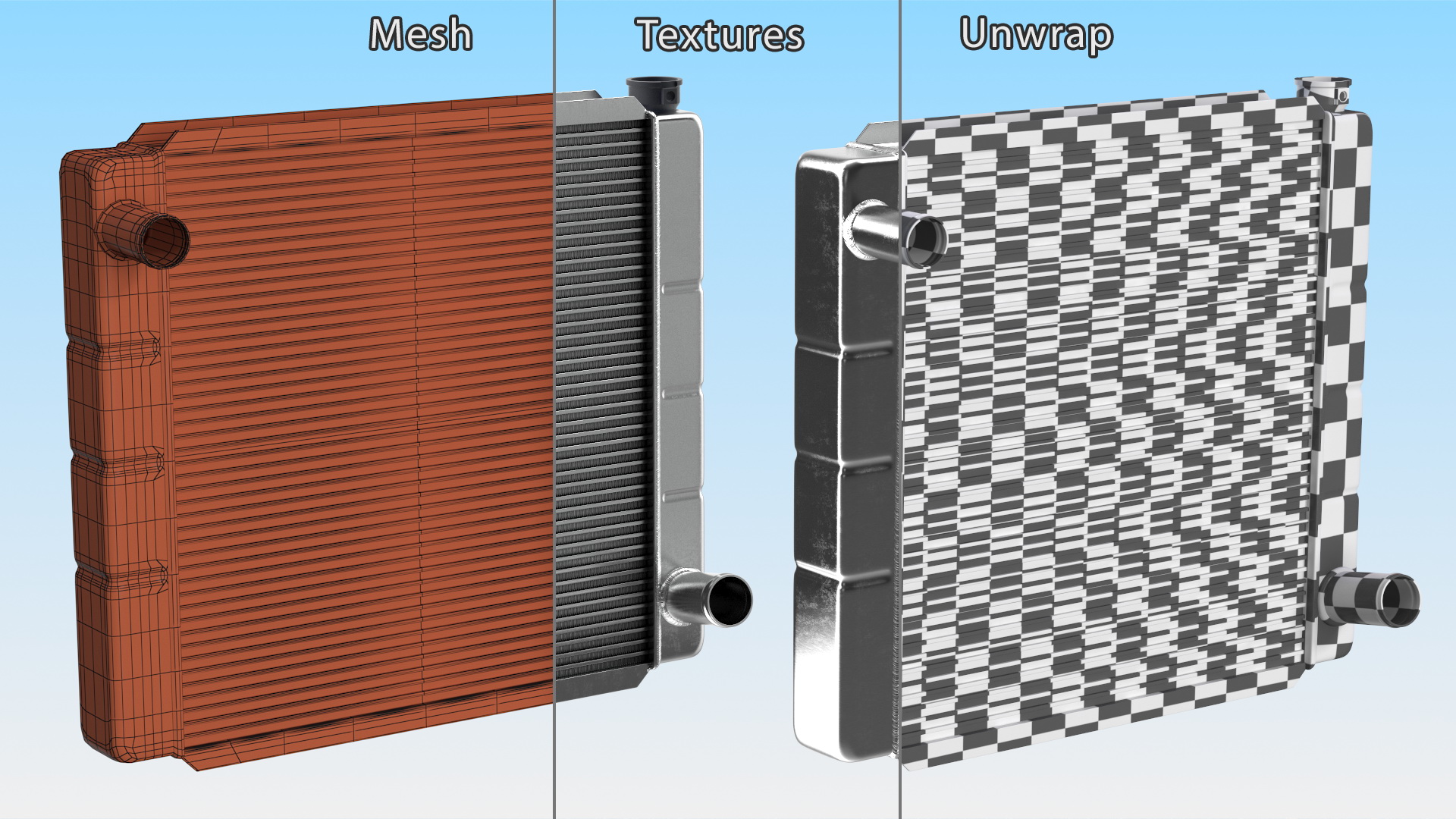 3D Car Aluminum Radiator