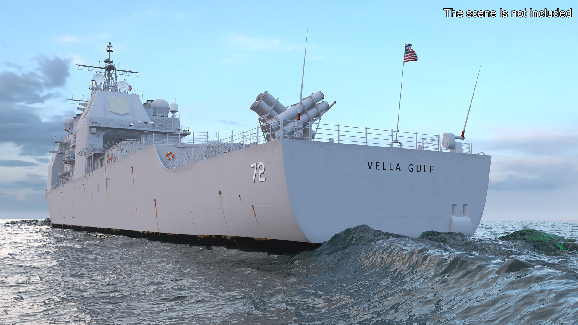 3D model Arleigh Burke-Class Destroyer USS Vella Gulf CG-72