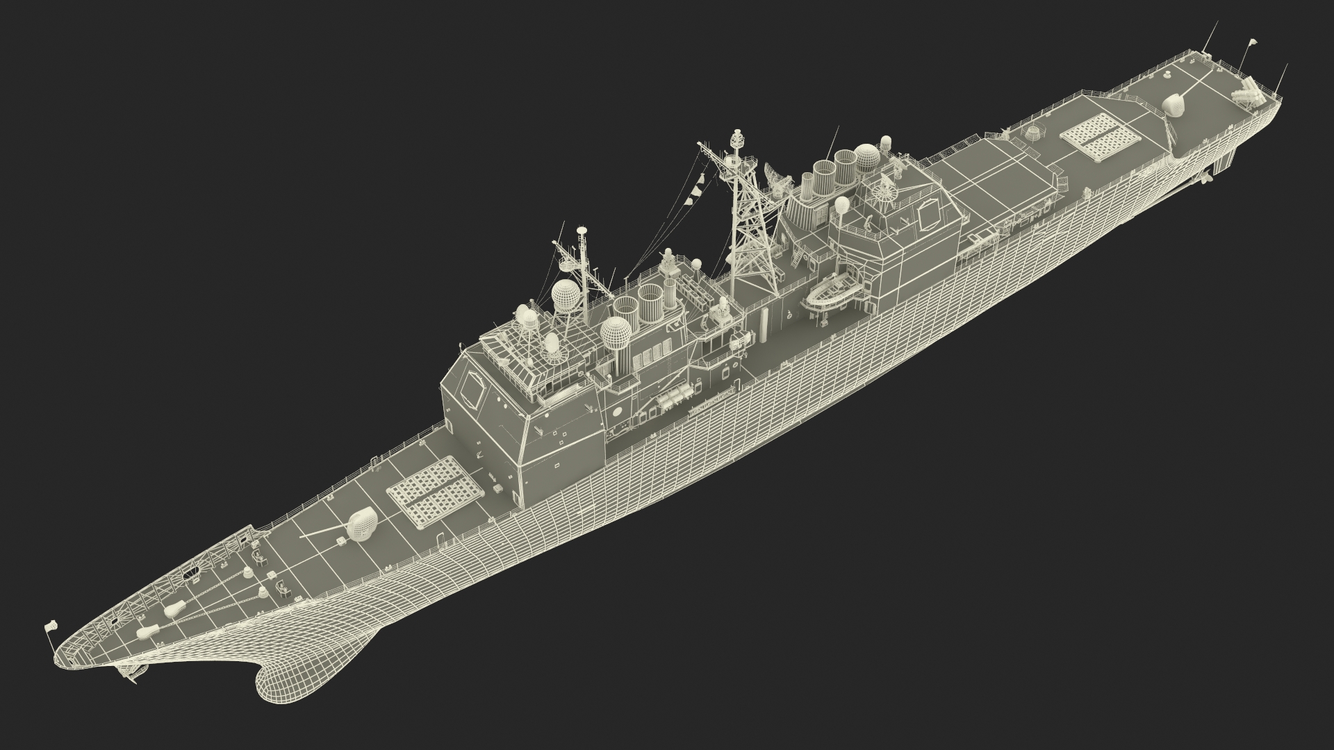 3D model Arleigh Burke-Class Destroyer USS Vella Gulf CG-72