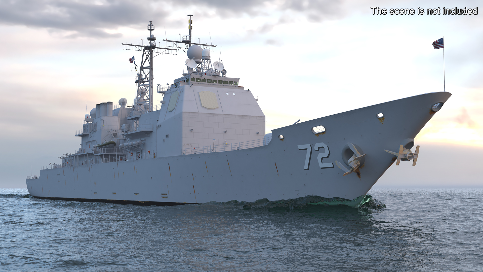 3D model Arleigh Burke-Class Destroyer USS Vella Gulf CG-72