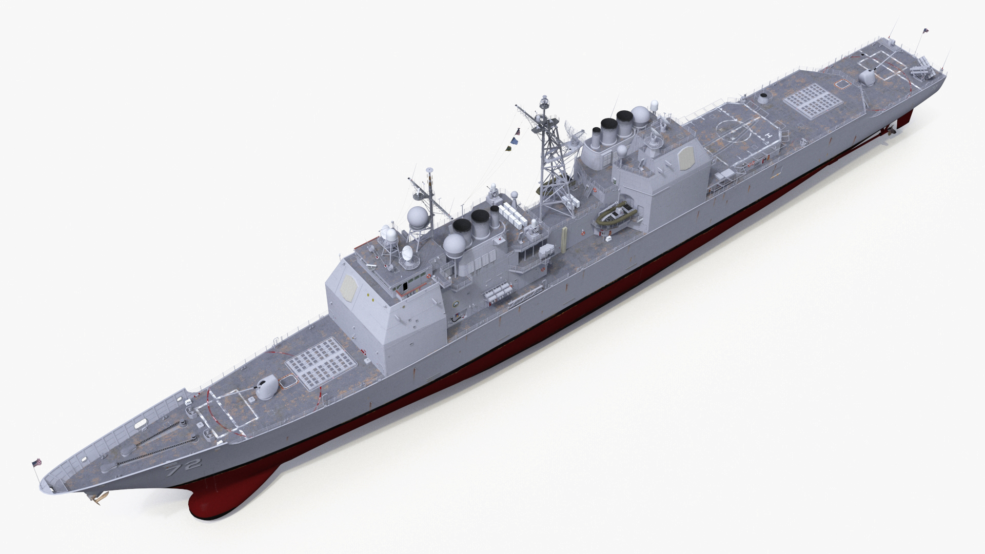 3D model Arleigh Burke-Class Destroyer USS Vella Gulf CG-72