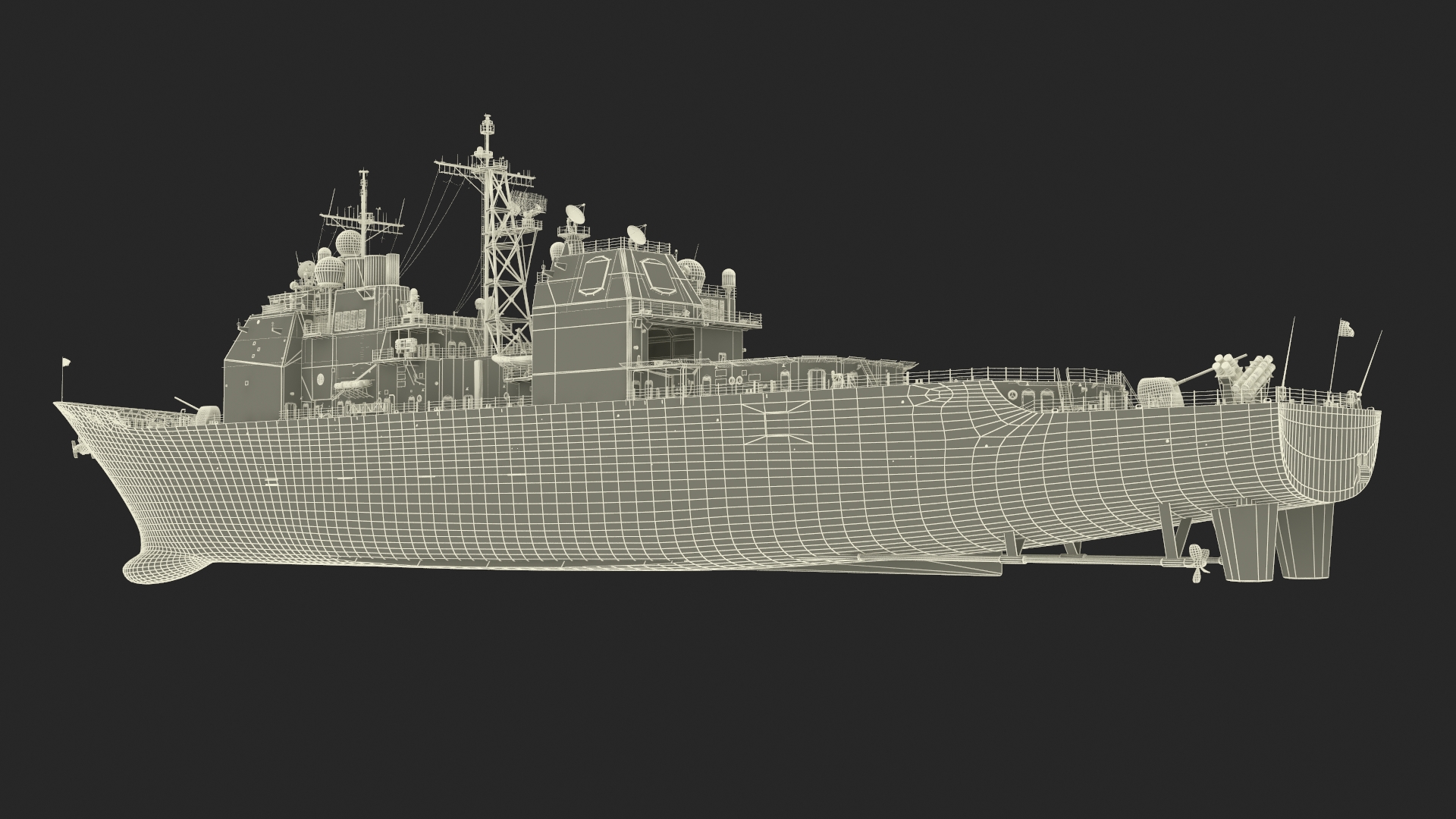 3D model Arleigh Burke-Class Destroyer USS Vella Gulf CG-72