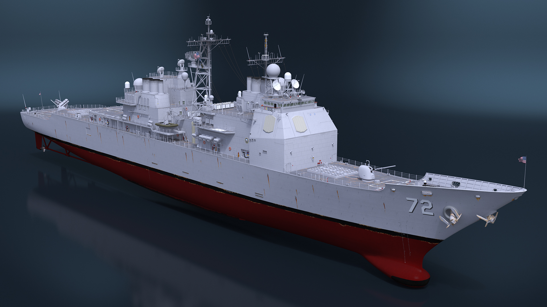 3D model Arleigh Burke-Class Destroyer USS Vella Gulf CG-72