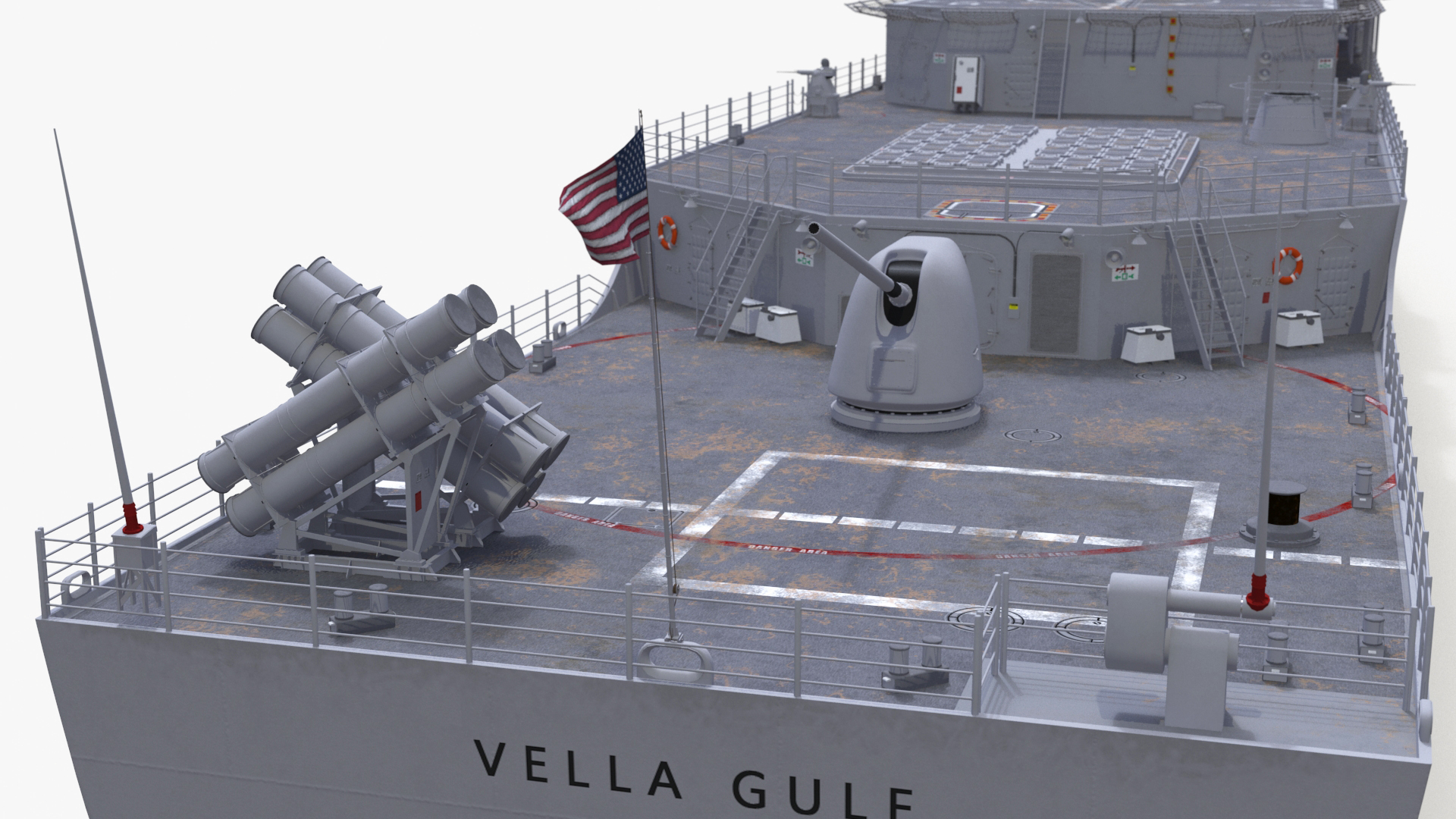 3D model Arleigh Burke-Class Destroyer USS Vella Gulf CG-72