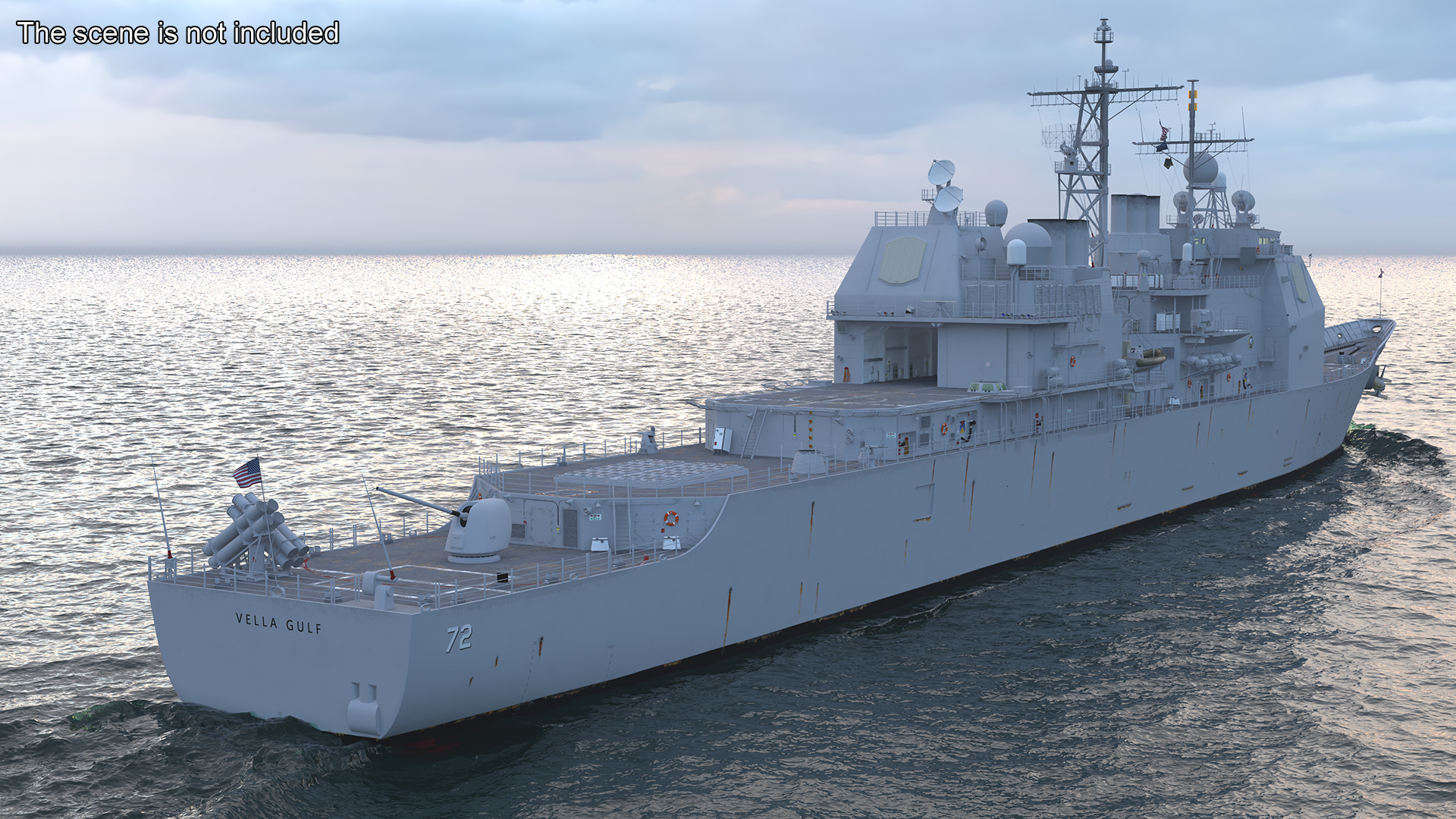 3D model Arleigh Burke-Class Destroyer USS Vella Gulf CG-72