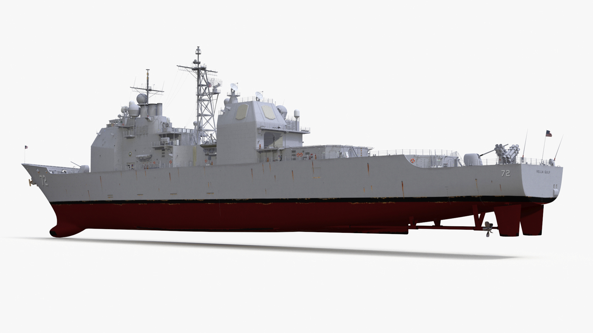 3D model Arleigh Burke-Class Destroyer USS Vella Gulf CG-72