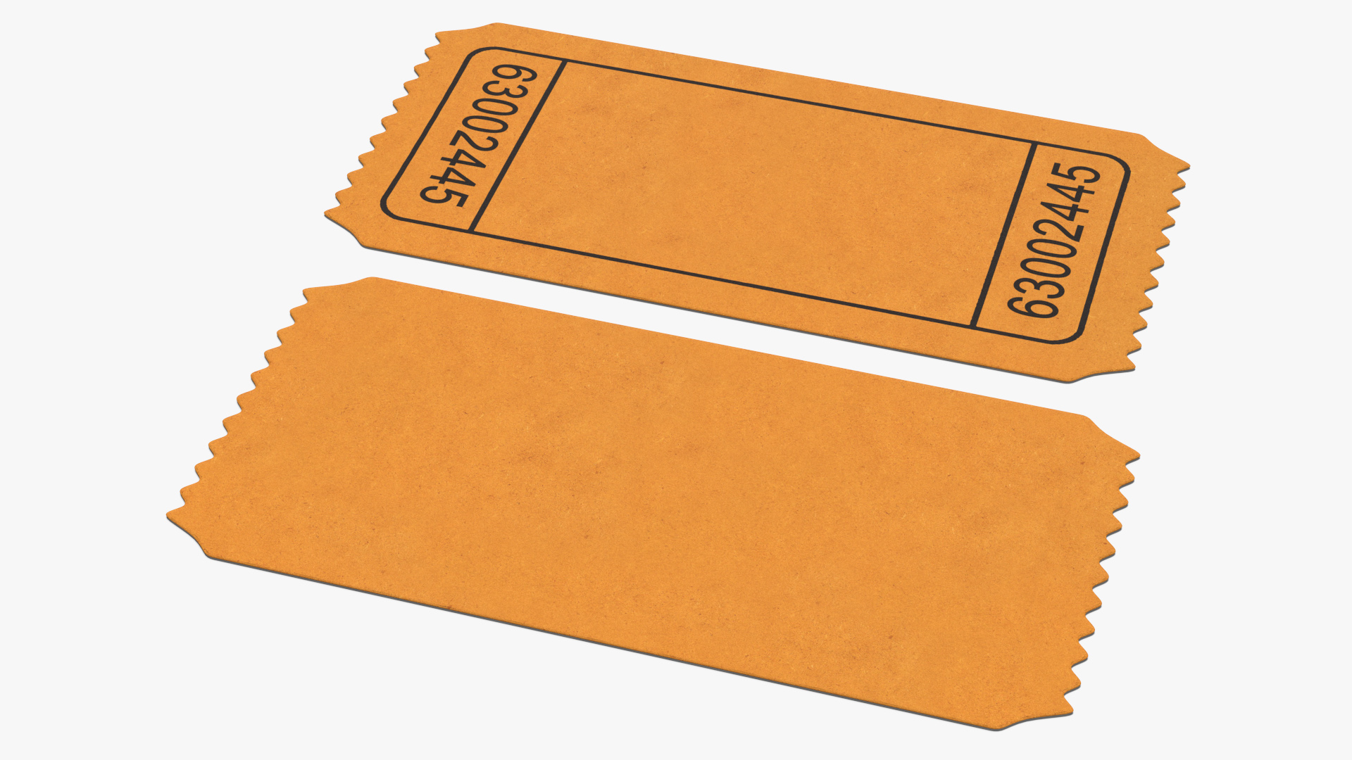 3D Event Admission Ticket Blank model