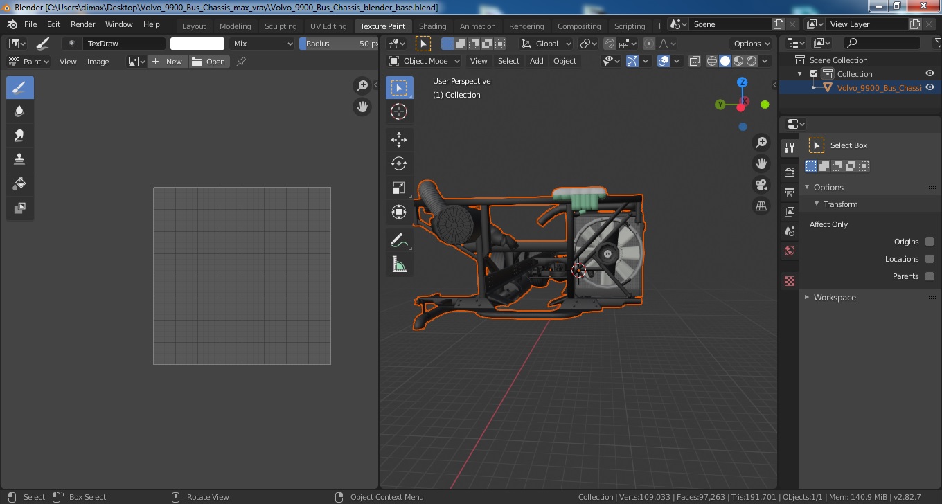 Volvo 9900 Bus Chassis 3D