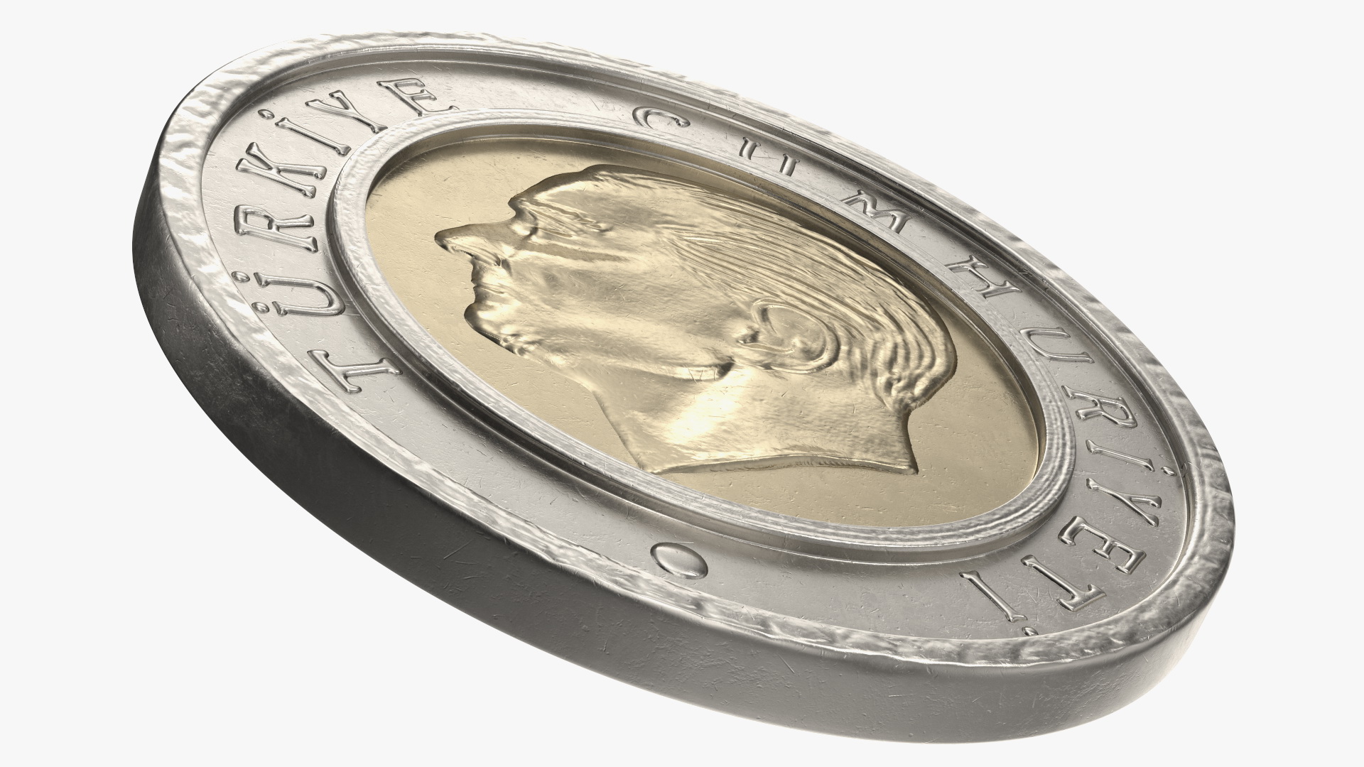 3D model Coin 50 Kurus from Turkey