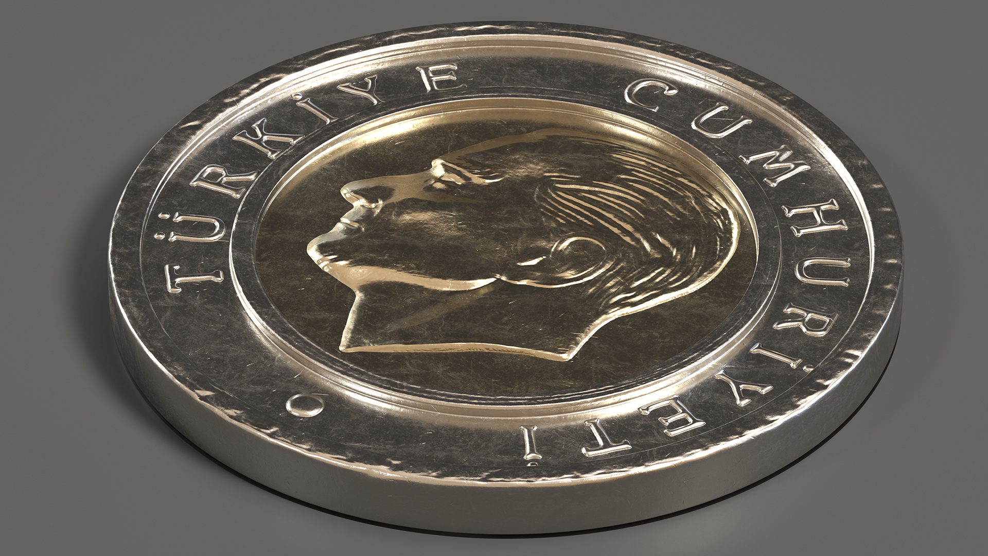 3D model Coin 50 Kurus from Turkey