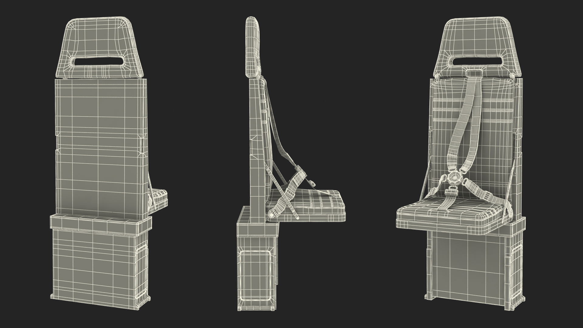 3D model Boeing Aircraft Crew Seat