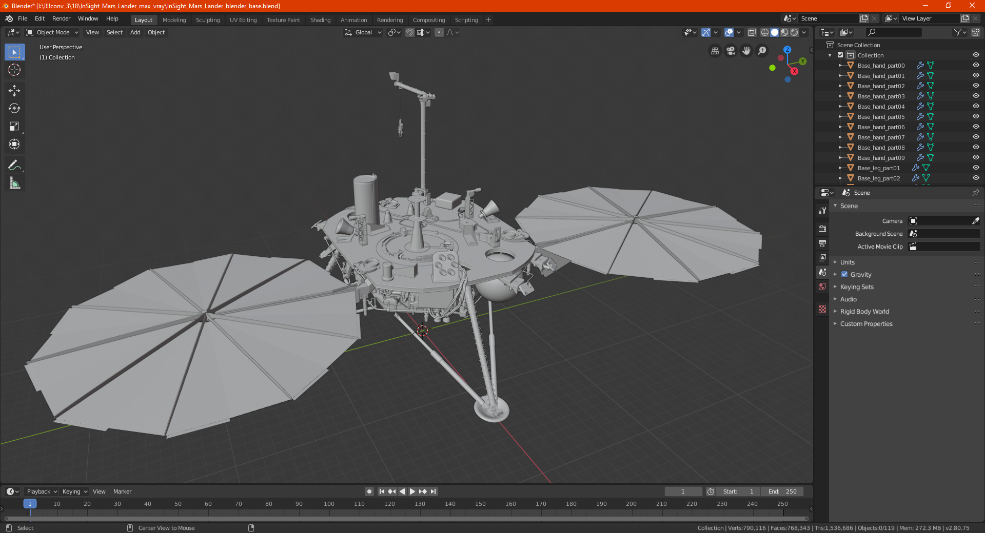 InSight Mars Lander 3D model