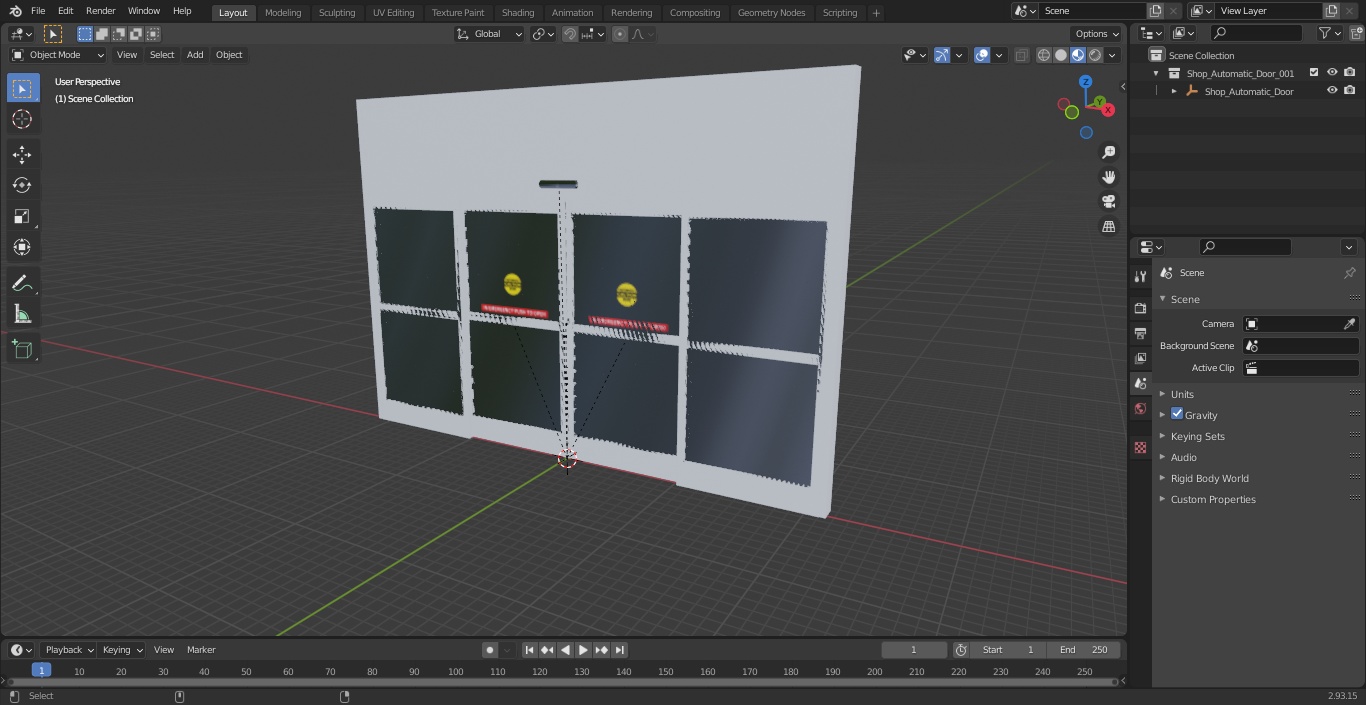 Shop Automatic Door 3D model