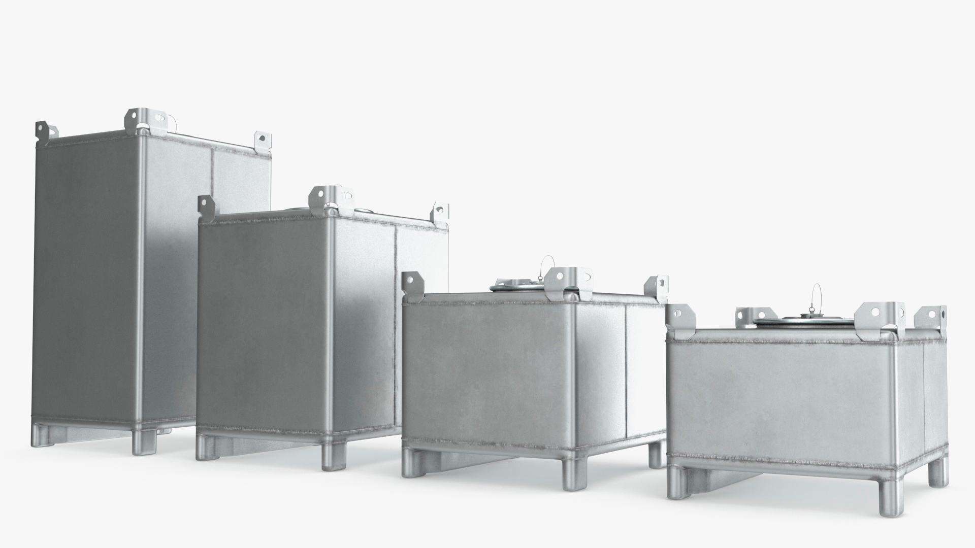 3D 120-550 Gallon Stainless Steel IBC Tote Tank Set model